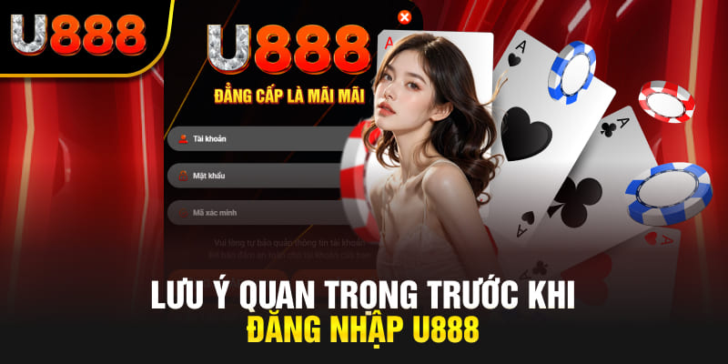 Lưu ý quan trọng trước khi đăng nhập U888